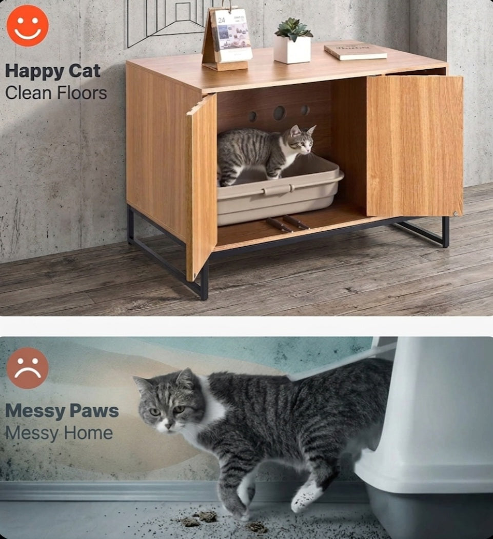 The Hidden Luxury Litter Box Furniture|3-in-1 Premium Pack